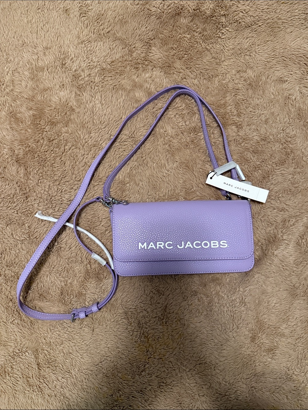 Marc Jacobs Lilac Pebbled Leather Crossbody Bag